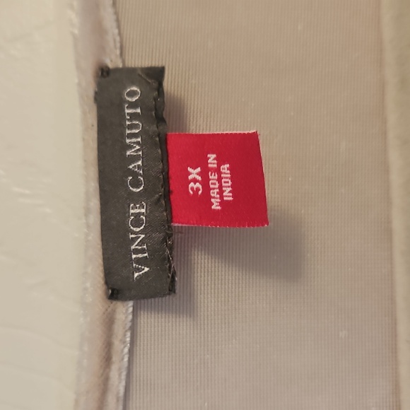 Vince Camuto Tan Crushed Velvet Oversized Top - Picture 6 of 10